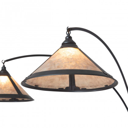 Nova Of CA - Natural Mica 3 Light Arc Floor Lamp