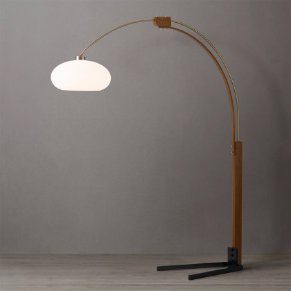 Nova Of CA - Natural Mica 3 Light Arc Floor Lamp