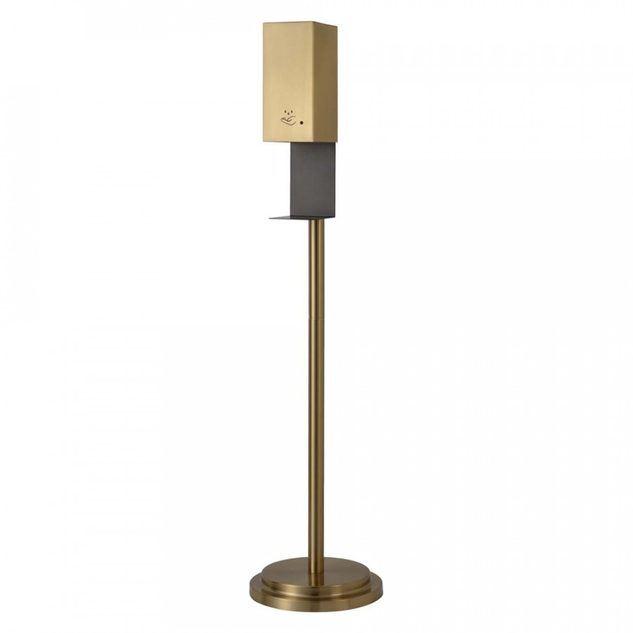 Nova Of CA Luxe Floor Standing Touchless Hand Sanitizer Dispenser - Brushed Brass