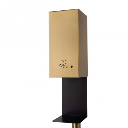 Nova Of CA Luxe Floor Standing Touchless Hand Sanitizer Dispenser - Brushed Brass