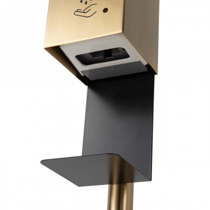 Nova Of CA Luxe Floor Standing Touchless Hand Sanitizer Dispenser - Brushed Brass
