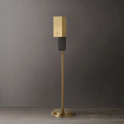 Nova Of CA Luxe Floor Standing Touchless Hand Sanitizer Dispenser - Brushed Brass
