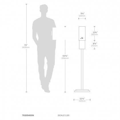 Nova Of CA - Luxe Floor Standing Touchless Hand Sanitizer Dispenser
