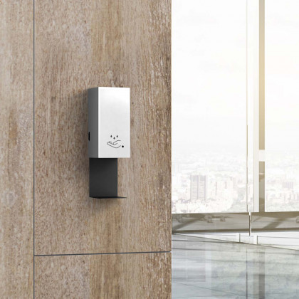 Nova Of CA Luxe Wall Mounted Touchless Hand Sanitizer Dispenser - Satin Nickel