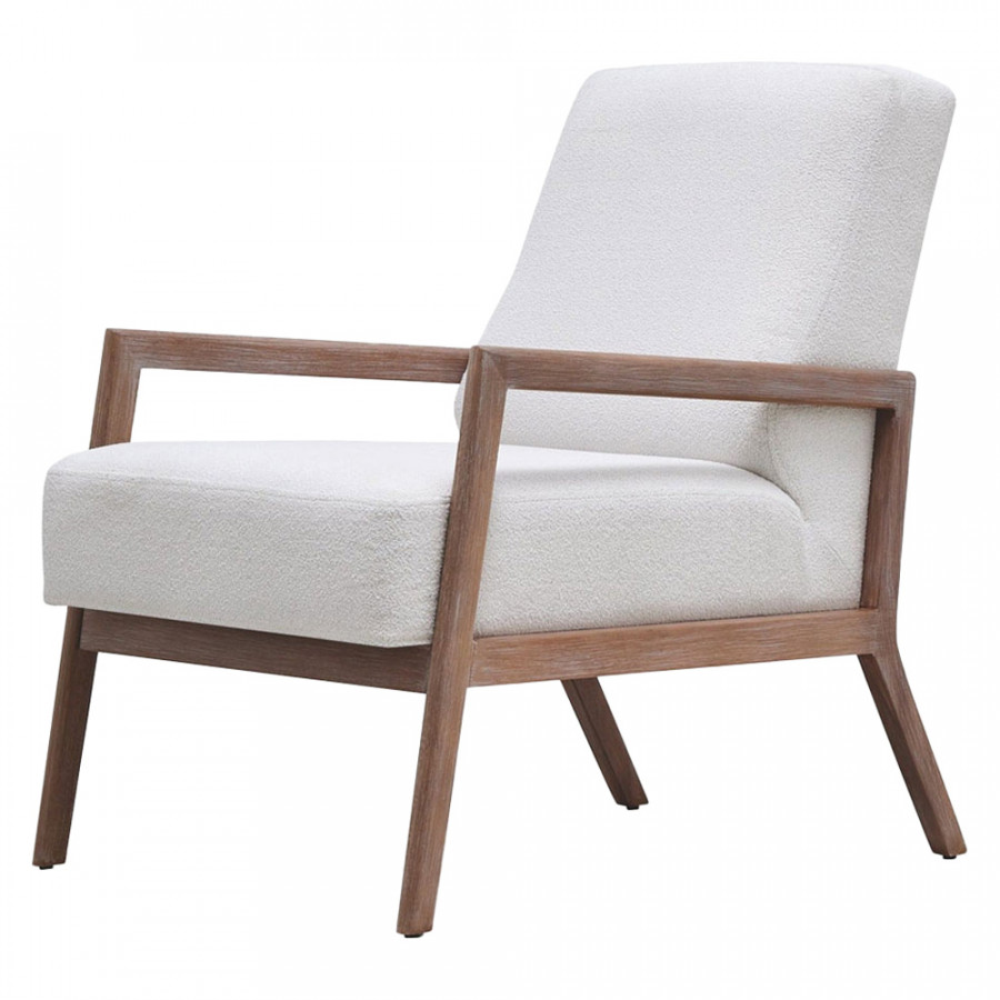 Nova - Basel White Boucle Armchair