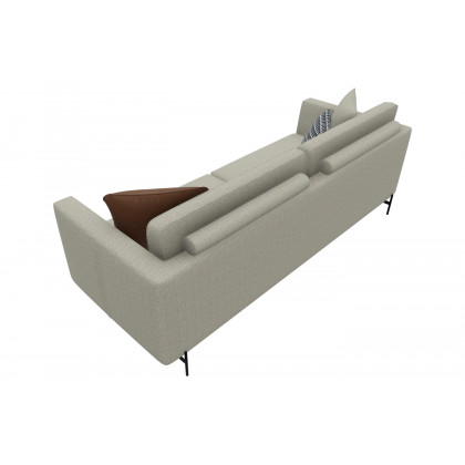 Nova - Dante Light Gray 3-Seater Sofa