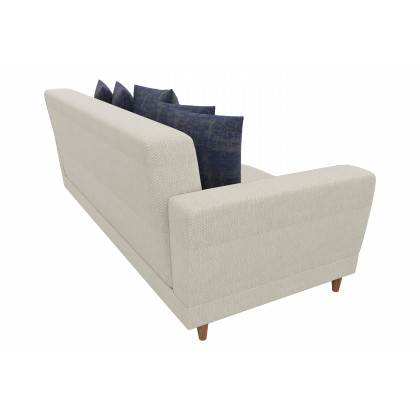 Nova - Dolce Cream/Blue 3-Seater Sofa Bed