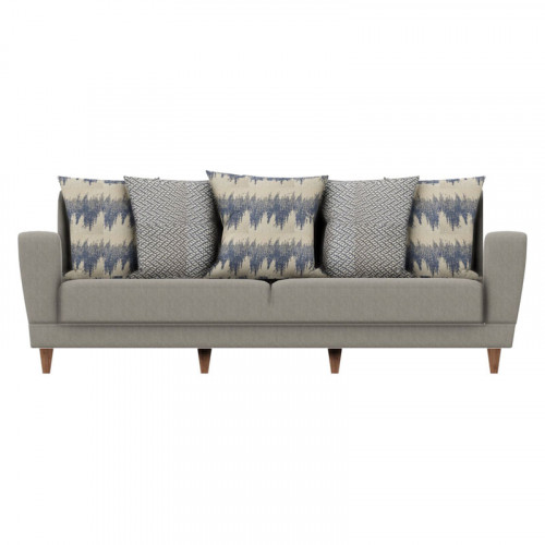 Nova - Dolce Padua Cream/Blue 3-Seater Sofa Bed