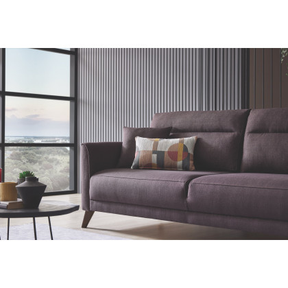 Nova Alto 3-Seater Sofa Bed with Storage - Brown