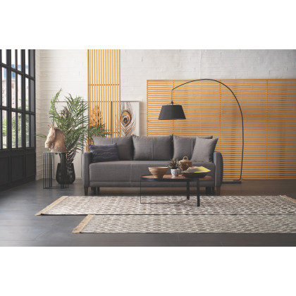 Nova Smart Belzoni 3-Seater Sofa Bed with Storage - Brown/Blue