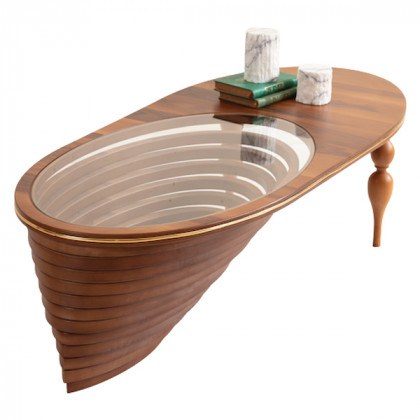 Nova - 033 Walnut/Gold Coffee Table