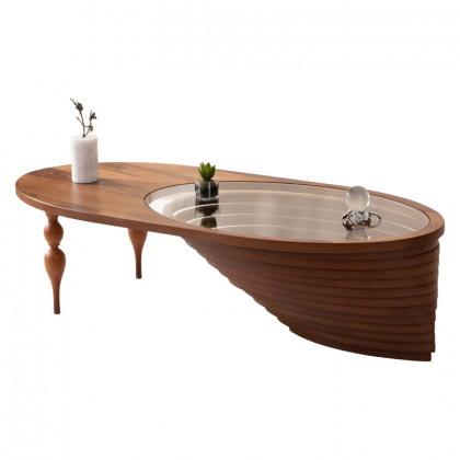Nova - 033 Walnut/Gold Coffee Table