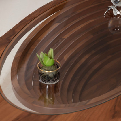 Nova - 033 Walnut/Gold Coffee Table