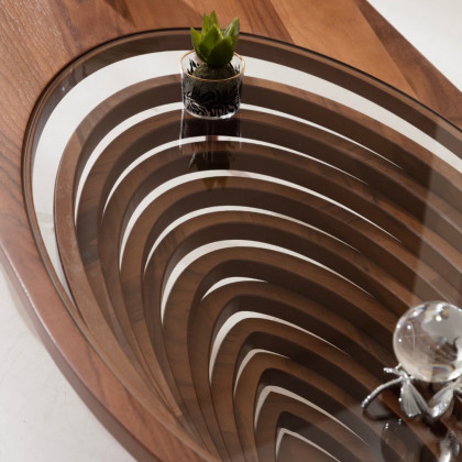 Nova - 033 Walnut/Gold Coffee Table