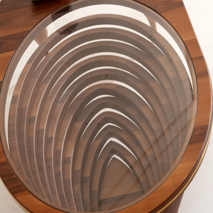 Nova - 033 Walnut/Gold Coffee Table
