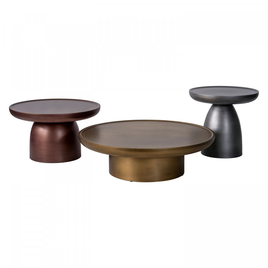 Nova - 719 Gold Bronze Silver 3 Pc Coffee Table Set