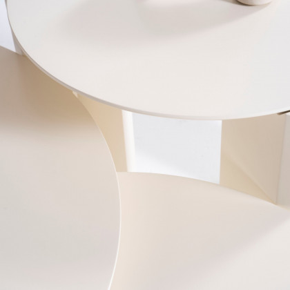 Nova 720 Cream 3 Pc Coffee Table Set