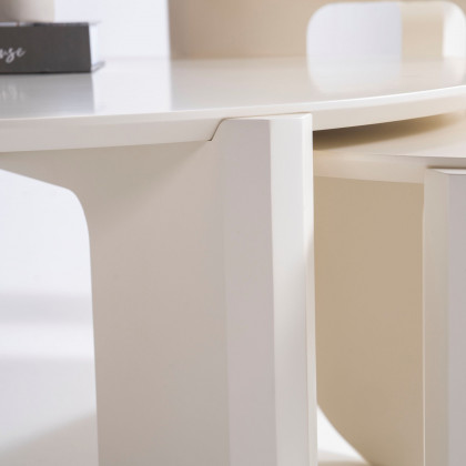 Nova 720 Cream 3 Pc Coffee Table Set