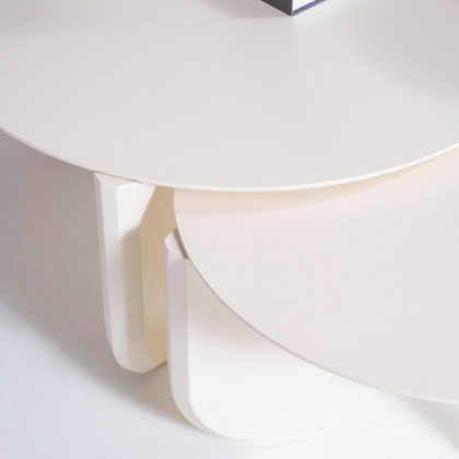 Nova 720 Cream 3 Pc Coffee Table Set