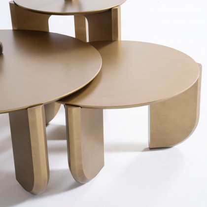 Nova 720 Gold 3 Pc Coffee Table Set