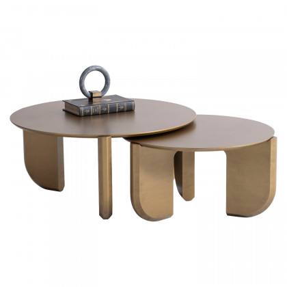 Nova 720 Gold 3 Pc Coffee Table Set