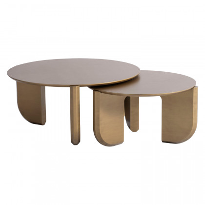 Nova 720 Gold 3 Pc Coffee Table Set
