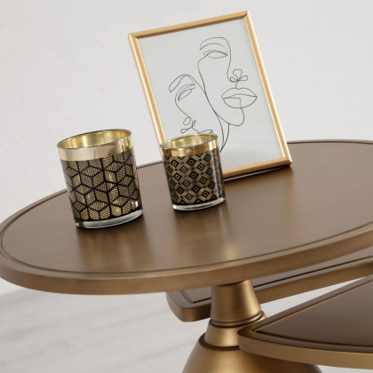 Nova 873 Gold 2 Pc Coffee Table Set