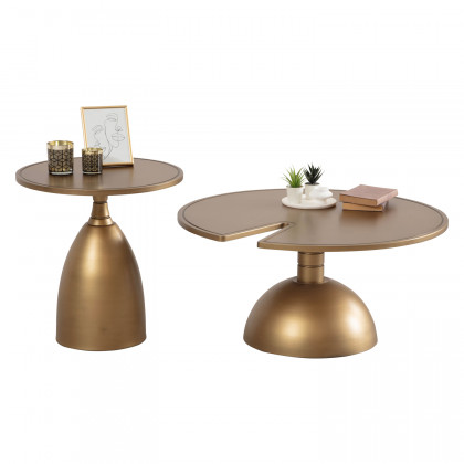 Nova 873 Gold 2 Pc Coffee Table Set