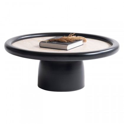 Nova 950 Black Travertine 3 Pc Coffee Table Set