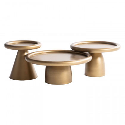 Nova 950 Gold 3 Pc Coffee Table Set