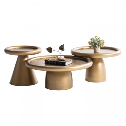 Nova 950 Gold 3 Pc Coffee Table Set