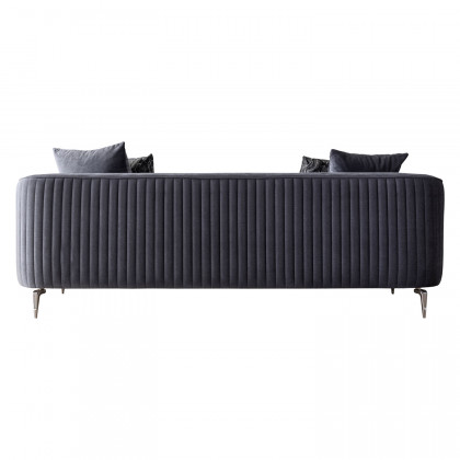 Nova - Angela Gray Velvet Sofa 91" & Loveseat 71"