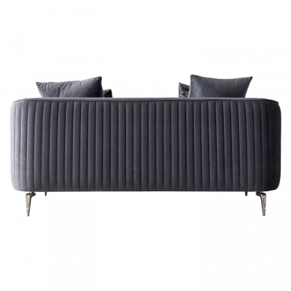 Nova - Angela Gray Velvet Sofa 91" & Loveseat 71"