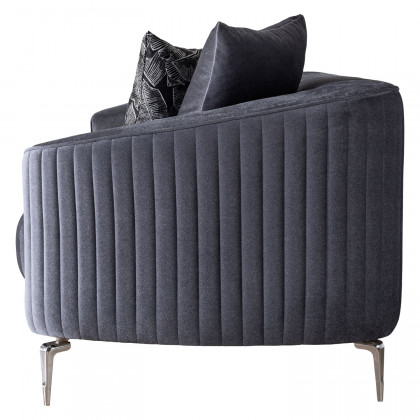 Nova - Angela Gray Velvet Sofa 91" & Loveseat 71"