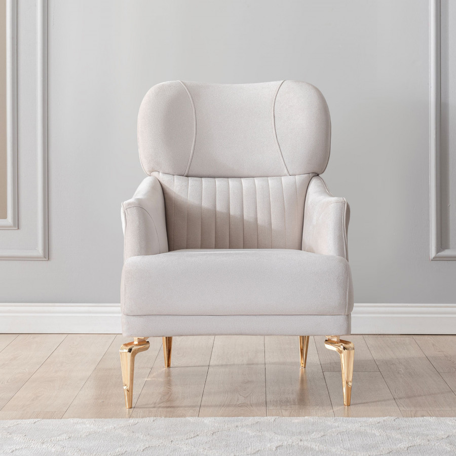 Nova Angela Ivory Velvet Chair