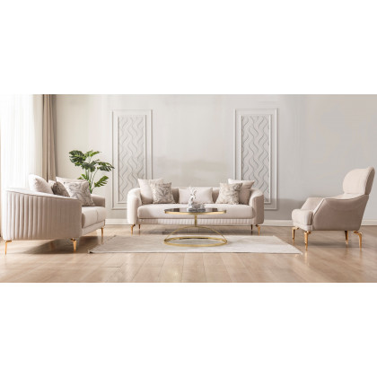 Nova Angela Ivory Velvet Chair