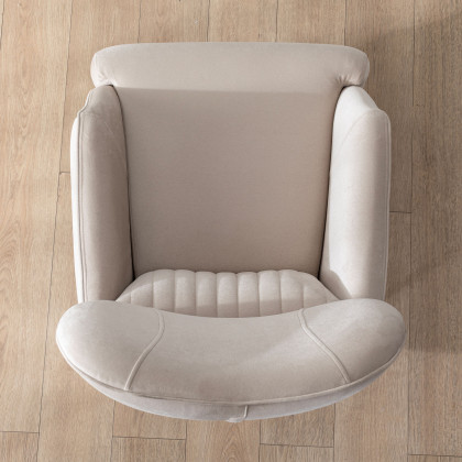 Nova Angela Ivory Velvet Chair