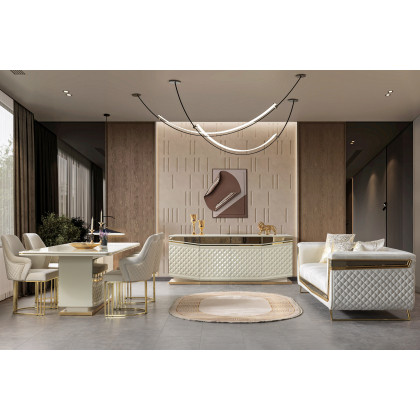 Nova - Anica Ivory 7-Piece Dining Set