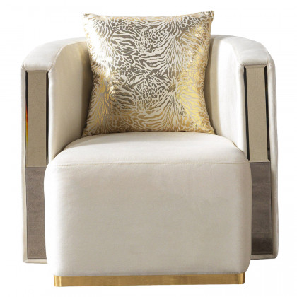 Nova - Anica Ivory Velvet Chair