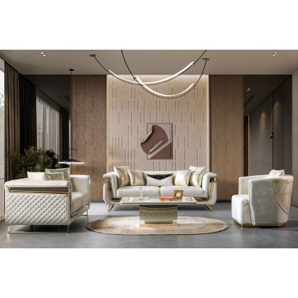 Nova - Anica Ivory Velvet Chair