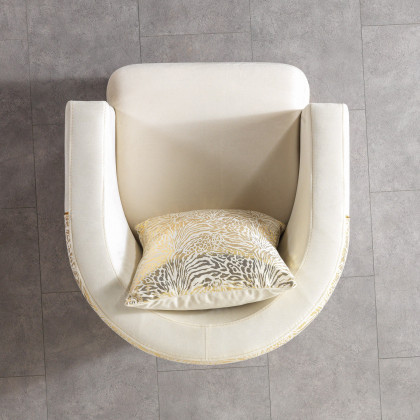 Nova - Anica Ivory Velvet Chair