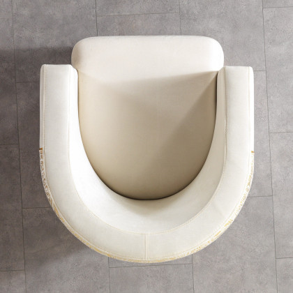 Nova - Anica Ivory Velvet Chair