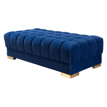 Nova Ariana Velvet Double Chaise Sectional - Blue