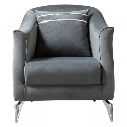 Nova Belinda Gray Velvet Chair