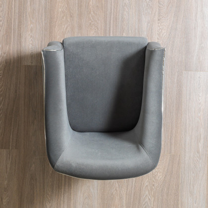 Nova Belinda Gray Velvet Chair