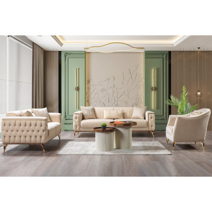 Nova Belinda Ivory Velvet Chair
