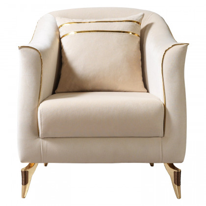 Nova Belinda Ivory Velvet Chair