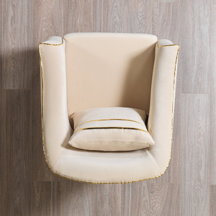 Nova Belinda Ivory Velvet Chair