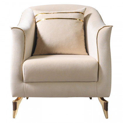 Nova Belinda Ivory Velvet Chair