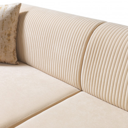 Nova - Belinda Ivory Velvet Sofa 89" & Loveseat 69"
